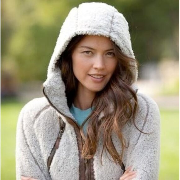 NWT KUHL Women's Small Flight Jacket Stone Beige Fleece Fuzzy MSRP$189 - Picture 8 of 17